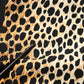 Brown Leopard Print Silk Sheath Midi Dress