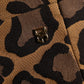 Brown LeopardPrint Flared A-line Mini Dress