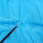 Blue Nylon Pleated Chiffon CutOut Gown Dress