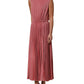 Coral Pink Pleated Sleeveless Max Dress