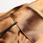 Brown Satin Acetate Wrap Sheath Mini Belted Dress
