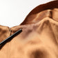 Brown Satin Acetate Wrap Sheath Mini Belted Dress