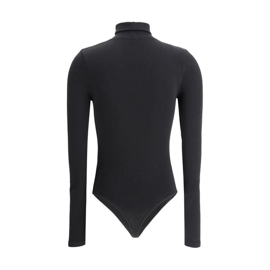 Black Cotton Bodysuit