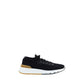 Black Cotton Athletic Sneakers