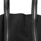 Black Sleeveless Front Zipper Midi Dress
