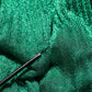 Metallic Green Sleeveless Plissé Gown Dress