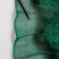 Metallic Green Sleeveless Plissé Gown Dress