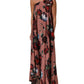 Dusty Pink Silk Floral OneShoulder Maxi Dress