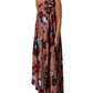 Dusty Pink Silk Floral OneShoulder Maxi Dress