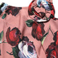 Dusty Pink Silk Floral OneShoulder Maxi Dress
