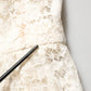 White Lace Viscose Sheath Long Gown Dress