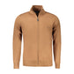 Brown Viscose Men Cardigan