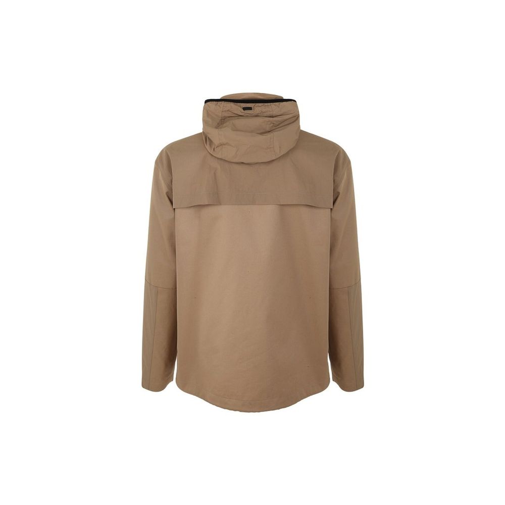 Brown Cotton Shell Jacket