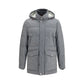 Gray Cashmere Full-Length Jacket