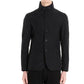 Black Polyester Full-Length Jacket