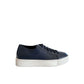 Blue Leather Women Sneaker