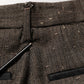 Dark Brown HighWaist Tapered Trouser Pants