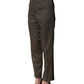 Dark Brown HighWaist Tapered Trouser Pants