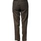 Dark Brown HighWaist Tapered Trouser Pants