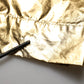 Metallic Gold High Waist Pleated Tapered Pants