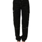 Black Vibe Cargo High Waist Straight Pants
