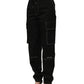 Black Vibe Cargo High Waist Straight Pants