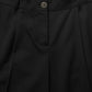 Black High Waist Straight Dress Trouser Pants