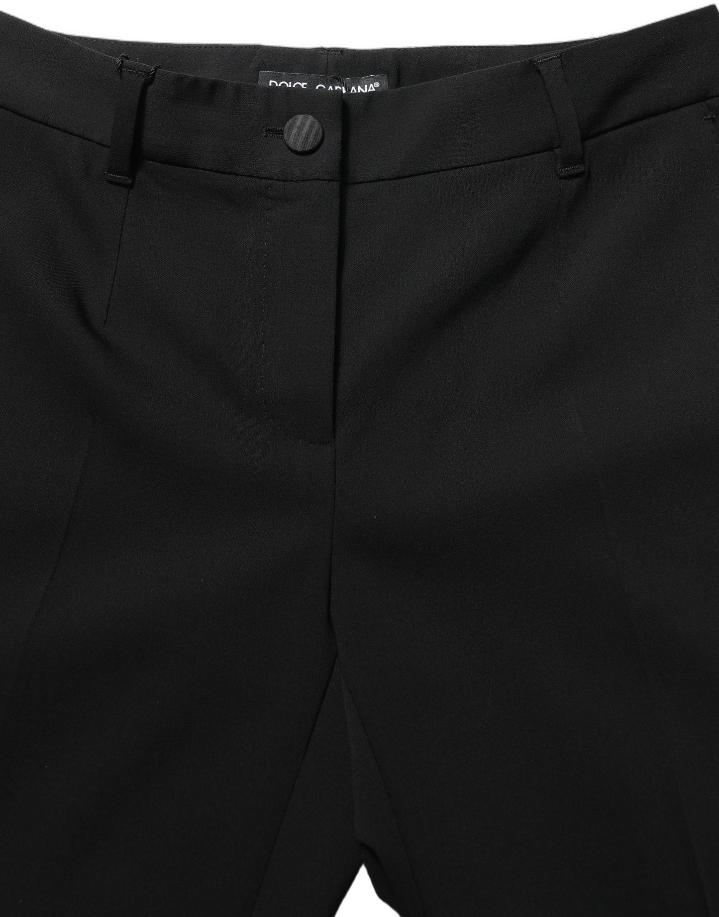 Black HighWaist Straight Dress Trouser Pants