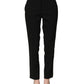Black HighWaist Straight Dress Trouser Pants