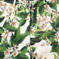 White Floral Print Cropped Straight Pants