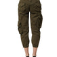 Olive Green High Waist Cargo Trouser Pants