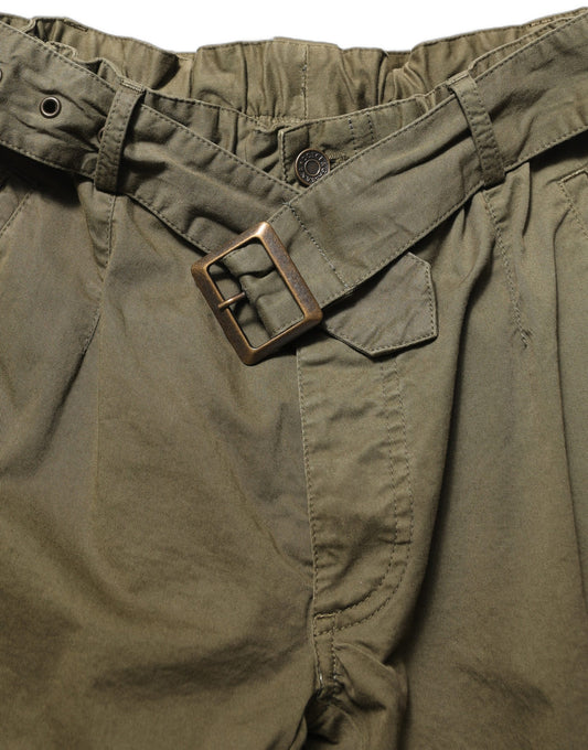 Olive Green High Waist Cargo Trouser Pants