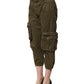Olive Green High Waist Cargo Trouser Pants