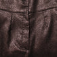 Metallic Brown High Waist Tapered Leg Pants