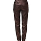 Metallic Brown High Waist Tapered Leg Pants