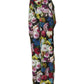 Multicolor Floral High Waist Wide Leg Pants
