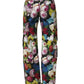 Multicolor Floral High Waist Wide Leg Pants