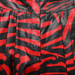 Red Black Zebra Print Cotton HighWaist Pants