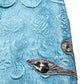 Blue Jacquard Embroidered A-line Midi Skirt