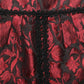 Red Black Floral Lace Jacquard Mini Skirt