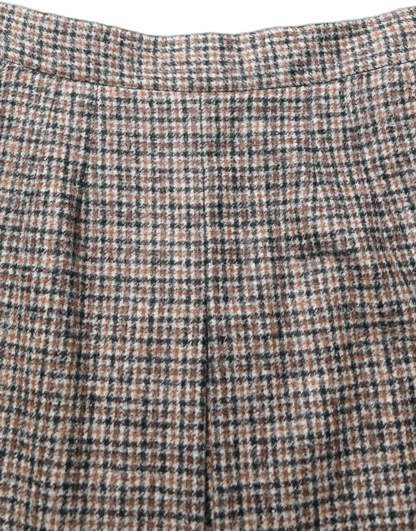Brown Tweed High Waist A-line Mini Skirt