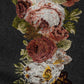 Black Floral Macramé High Waist A-line Skirt