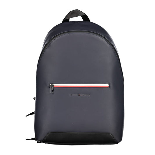 Blue Polyurethane Men's Backpack with Adjustable Straps