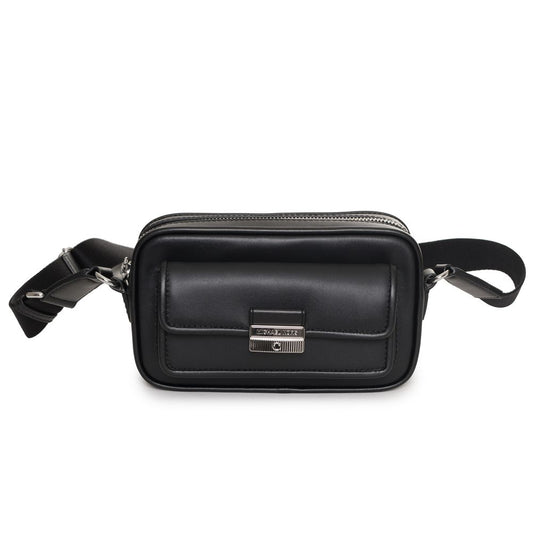 Black Leather Belt Bag