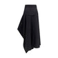 Black Cotton Long Skirt
