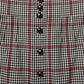 Gray Checkered High Waist A-line Mini Skirt