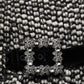 Black White Tweed High Waist Pleated Skirt