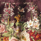 Burgundy Floral HighWaist A-line Mini Skirt