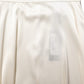 Off White Lace Trimmed Satin High Waist Skirt