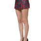 Multicolor Floral Jacquard MidWaist Mini Skirt